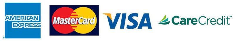 amex logo, mastercard logo, visa logo, carecredit logo